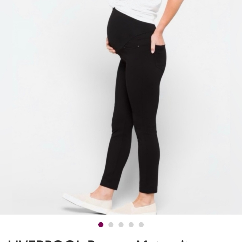 Liverpool Jean Company Maternity Black Leggings Size 8/29